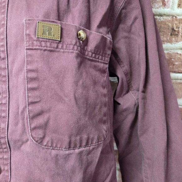 Men's WRANGLER Riggs Workwear Button Down Utility Denim Shirt Medium - Picture 3 of 8